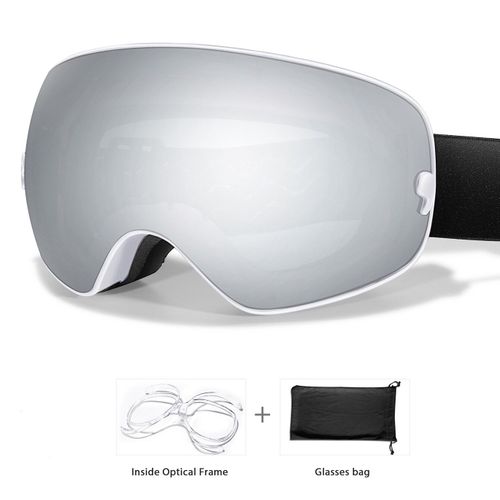Lunettes de soleil SKI d'extérieur pour hommes et femmes,lunettes 506 anti-buée,cadre et sac optiques gratuits- SA12-OA-F70