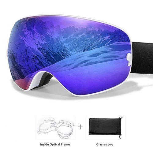 Lunettes de soleil SKI d'extérieur pour hommes et femmes,lunettes 506 anti-buée,cadre et sac optiques gratuits- SA9-OA-D311