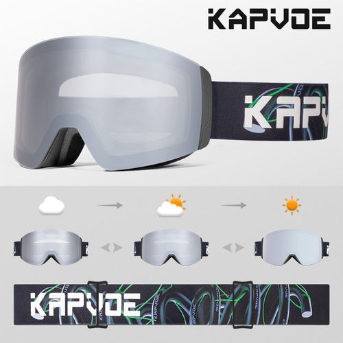 Lunettes de ski photochromiques d'extérieur pour hommes et femmes,lunettes de soleil de neige d'hiver,lentille - K0718-05-D2