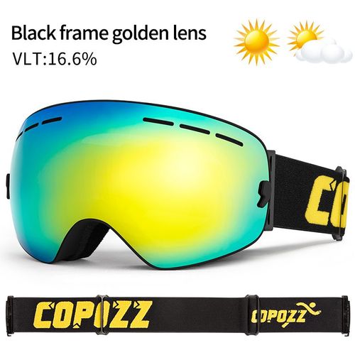 Masque De Protection De Ski Pour Homme Et Femme,Lunettes De Snowboard,Couverture Solaire Uv400,Revêtement Anti-Buée- Frame Black