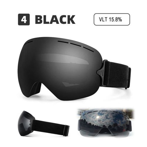 Grandes Lunettes De Ski Hd Pour Adultes,Lunettes De Neige,Lunettes De Sécurité,Accessoires De Snowboard Unisexes,Étui - Xj-Jy-He-B2