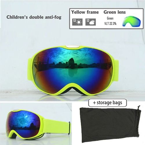 Lunettes De Ski Magnétiques À Double Couche Pour Enfants,Lunettes De Soleil Big View Pour Filles Et Garçons,Lunettes - Xj-Et-Lv-Bu