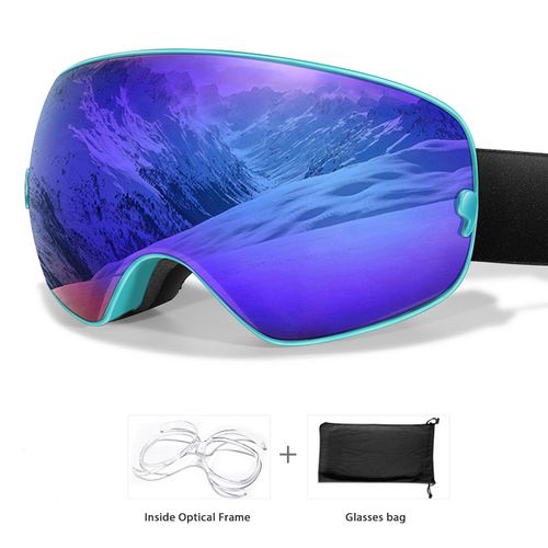 Lunettes de soleil SKI d'extérieur pour hommes et femmes,lunettes 506 anti-buée,cadre et sac optiques gratuits- SA7-OA-E166