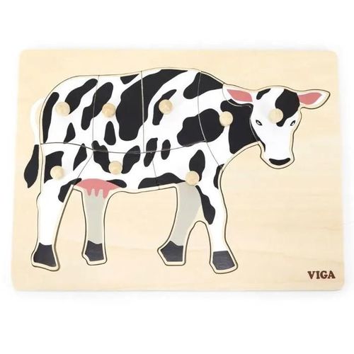 Viga - Puzzle Montessori vache 8 pièces