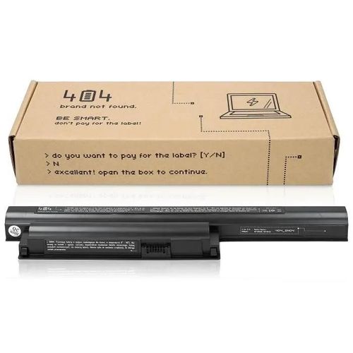 404Brand Batterie ordinateur portable pour Sony Vaio VPCEH36FX-B (10.8V, 4400 mAh, noir, 6 accumulateurs)