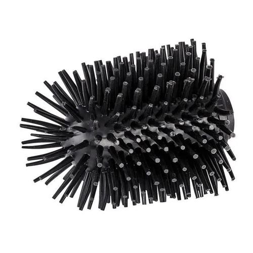 WENKO Tête de brosse WC silicone de rechange, brosse WC noire, Silicone, Ø 7,5 cm, noir