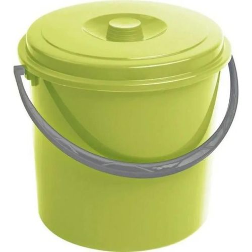 Serpillere - Lavette - Tete Balai Espagnol - Seau Curver 16l Avec Couvercle 235238 Vert Clair