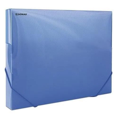 Unbekannt Danube 8545001pl De 10 Porte-Documents/Chemise Avec Élastique, Pp, A4/30, 700m, Bleu Transparent -