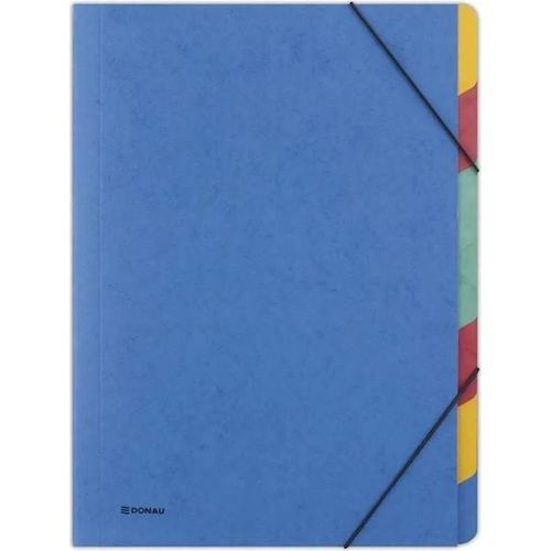 Dossier Suspendu - Sous-Dossier Donau - 8647119-10 - Dossier Avec Élastique , Carton Pressé, A4, 7 Feuilles, Bleu