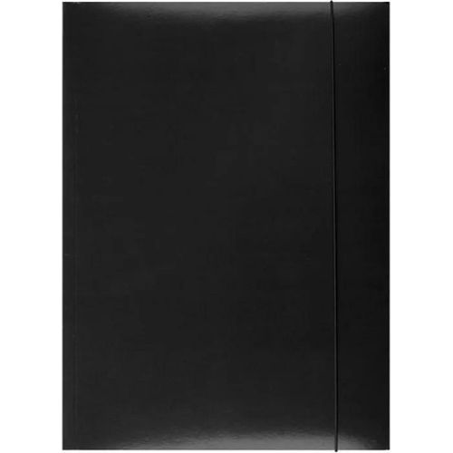 Office Products - 21191141-05 - Produits De Bureau Dossier Avec Élastique, Carton/Vernis, A4, 350 G/M², 3 Volets, Noir