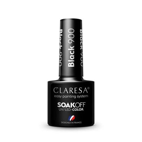 Claresa Soak Off Uv/Led Color Hybrid Varnish 900 Black, 5g Multicolore