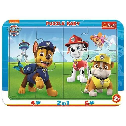 Puzzle Trefl - 80022 - Baby Puzzles en Cadres, pour Les Enfants a partir de 2 Ans Puzzels, , Pat Patrouille Joyeuse