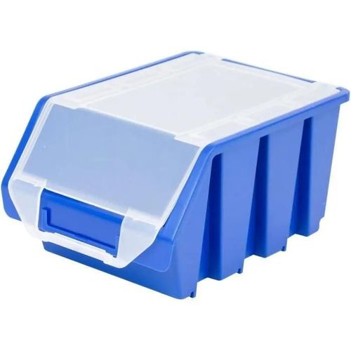 Boîte Empilable Caisse de Pile Boîte à Encastrement Ergobox avec Couvercle Gr. 3 Blaulager