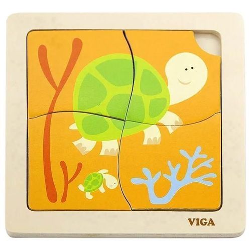 Viga - Puzzle 4 pièces Tortue
