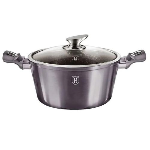 Berlingerhaus Casserole Avec Couvercle Avec Surface En Marbre 28 Cm Carbon Pro Line Bh-6894