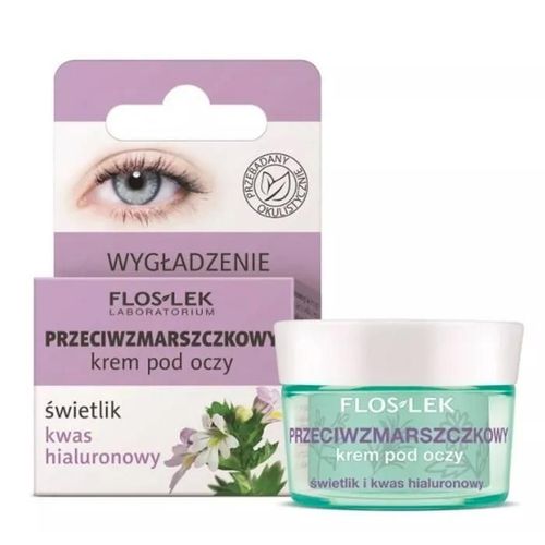 Crème Contour Des Yeux Anti-Rides Flos-Lek À L'immortelle Et À L'acide Hyaluronique - 15 Ml 