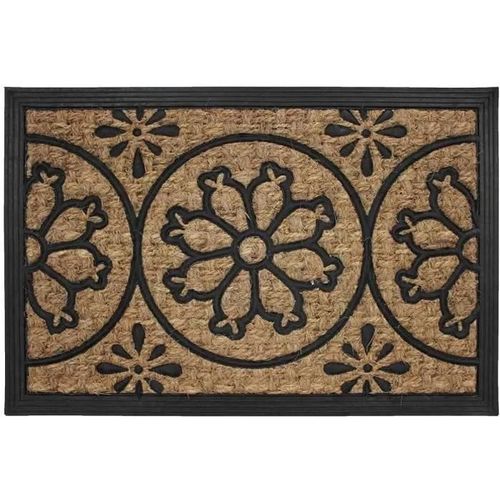 Paillasson En Coco Et Caoutchouc Celtique Naturel Et Noir 40 X 60 Cm