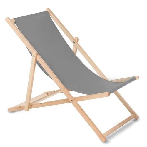 Chaise Longue Greenblue Bain De Soleil Pliante À Dossier Réglable Gb183 Couleur Gris