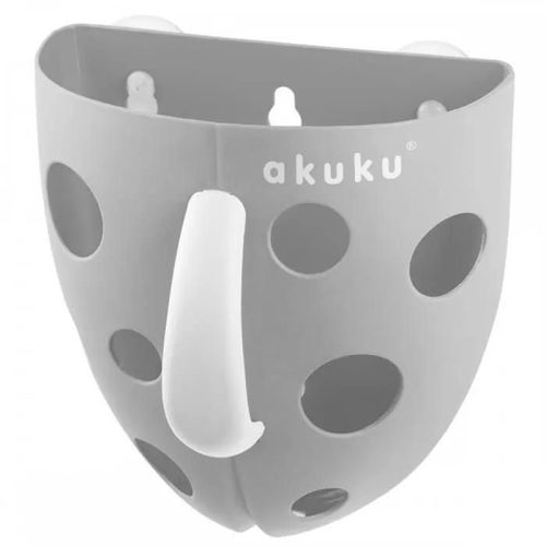 Panier de rangement pour jouets de bain - Gris - Ventouses - Robuste