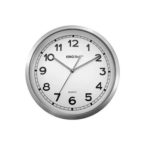 HORLOGE MURALE EN ACIER MÉCANISME FLUIDE 34cm