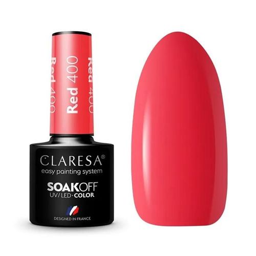 Vernis Hybride Rouge Claresa Soak Off Uv/Led 5g - Longue Tenue Et Brillance Pour Des Ongles Impeccables. Multicolore