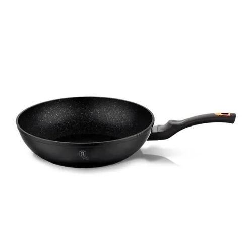 Wok 28cm Black Rose - Revêtement Marbre- Aluminium Turbo Induction