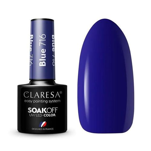 Vernis Hybride Claire Uv/Led Bleu, 5g - Claresa Soak Off 716 Multicolore