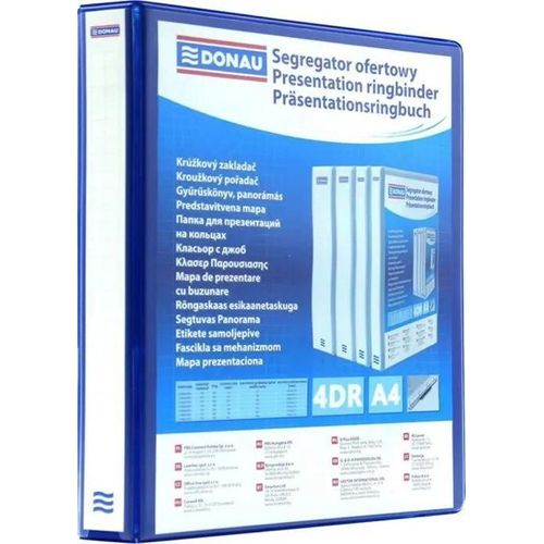 Meuble Classeur - Meuble Dossier Suspendu - Meuble Rayonnage Donau - 2788304pl-10 - Classeur À 4 Anneaux A4 30 Mm Bleu ()
