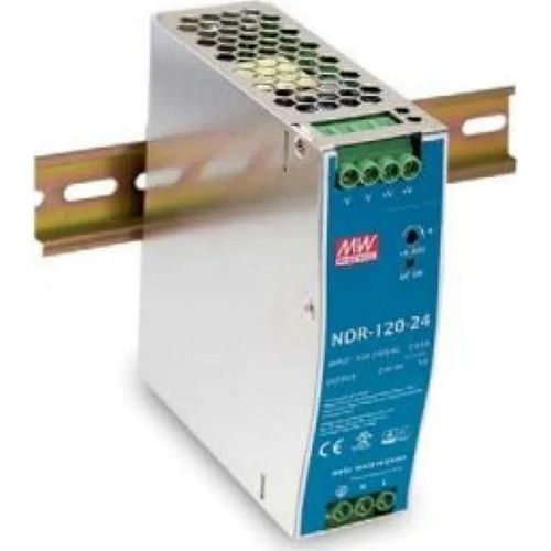 Mean well - NDR-120-24 - Alimentation à découpage AC/DC pour rail DIN 120W 90-264VAC Uout 24VDC 5A