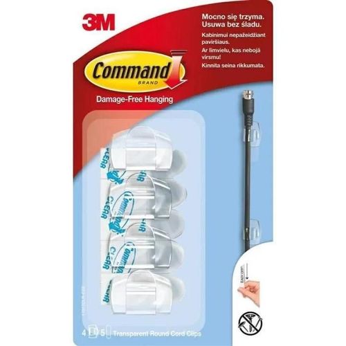 Balai - Balayette - Pelle - Support de câble de commande 3M 4pcs plastique transparent 17017