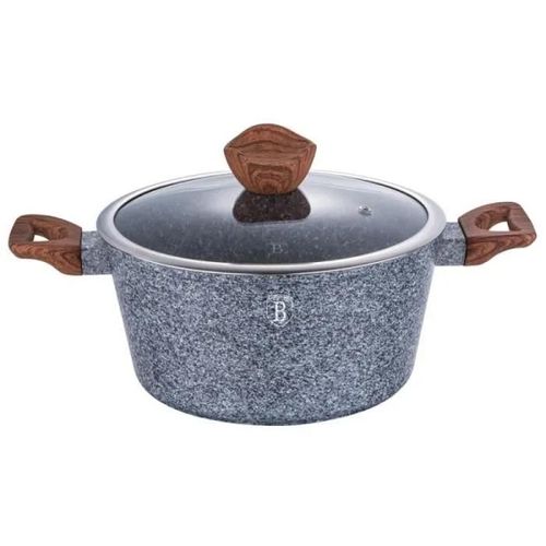 Casserole - Forest - 24cm - Revêtement Granit Et Marbre - Antiadhésif - Tous Feux Compatibles