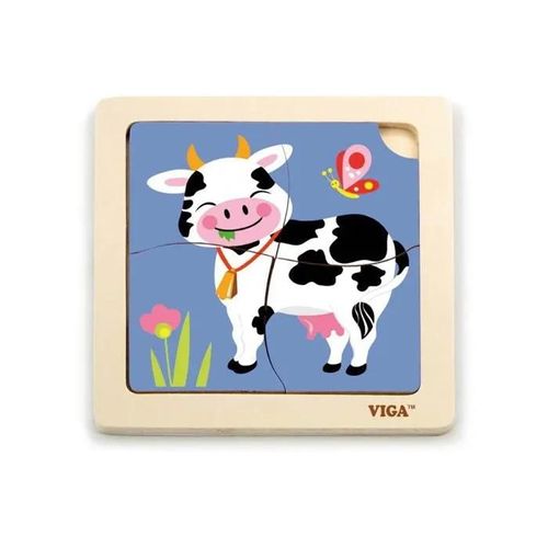 Viga - Puzzle 4 pièces Vache