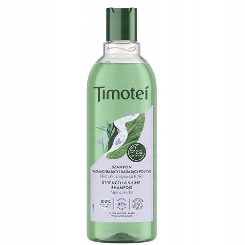 Timotei Shampooing Brillance Et Renforcement Pour Cheveux Terne Et Fragile Avec Extraits De Plantes Alpines, 400 Ml 