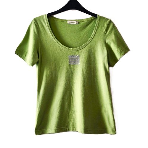 T-Shirt Armor Lux Taille 1/36 Vert Et Argenté Tbe
