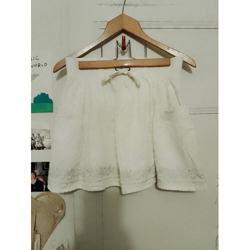 Jupe Blanche Bas Broderie Grise 36 S Creeks.
