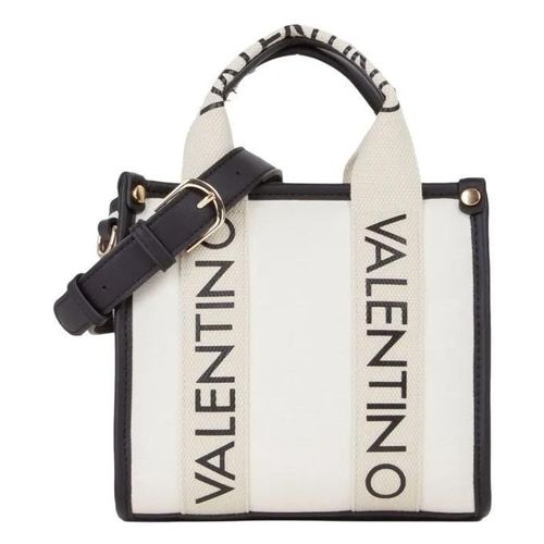VALENTINO Sac à main crème noir pour femme - Candle Shopping Bag Naturale / Nero 307600