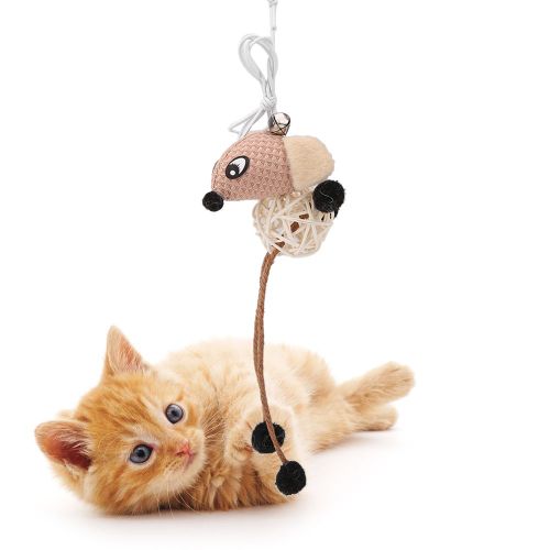 Hjlian Jouet Interactif Pour Chat Et Animal De Compagnie, Fausse Souris, Ours, Balles En Sisal (Souris)