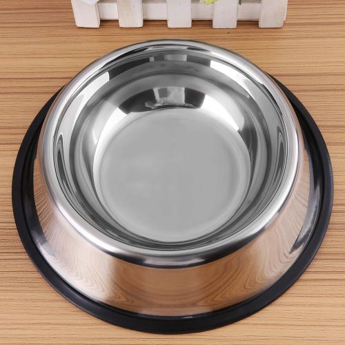 Hjlian Gamelles Antiderapantes En Acier Inoxydable Pour Petits Chiots Et Chiens Js