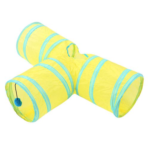 Hjlian Tunnel De Jeu Pliable A 3 Voies Pour Chat, Jouet Interactif D'interieur Et D'exterieur Pour Animaux De Compagnie, 02#