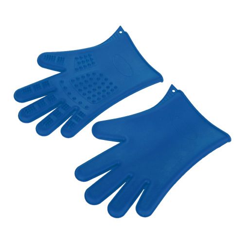 Hjlian Brosse De Bain En Silicone Impermeable Pour Animaux De Compagnie, Gants De Massage Et De Toilettage, Peigne Pour Poils De Chien, Bleu Saphir