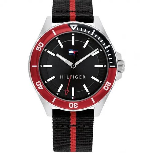 Montre - Tommy Hilfiger - 1792010 - Noir Tissu - 43 Mm - Résistante À L'eau 5 Bar