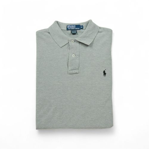 Reconditionné - Polo Manches Longues Homme Gris - Taille M - Homme - Gris