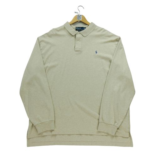 Reconditionné - Polo Manches Longues Homme Beige - Taille 2xl - Homme - Beige