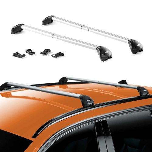Barres De Toit Transversales Pour Audi A3 8p 8v 8y 2004-2025 Alu Gris 2x Abe