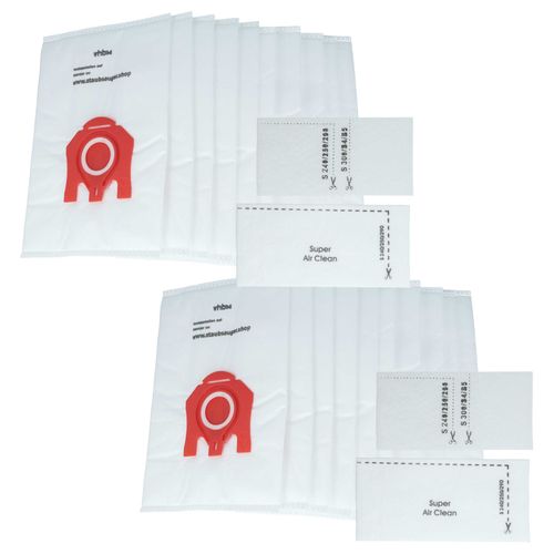 vhbw 20x Sacs remplacement pour Miele M 50, type F/J/M pour aspirateur - microfibres non tissées, 27,5cm x 18cm blanc
