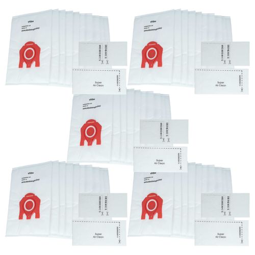 vhbw 50x Sacs compatible avec Miele Young Style aspirateur - microfibres non tissées, 27,5cm x 18cm blanc