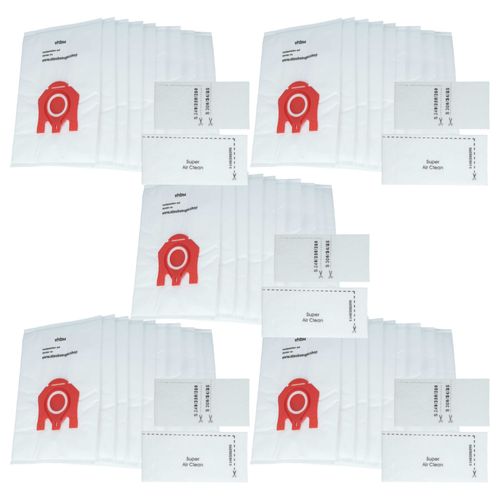 vhbw 50x Sacs remplacement pour Miele M 50, type F/J/M pour aspirateur - microfibres non tissées, 27,5cm x 18cm blanc