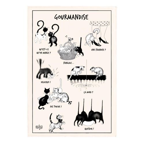 Torchon Dubout La Gourmandise Ecru 48 X 72 Cm Winkler