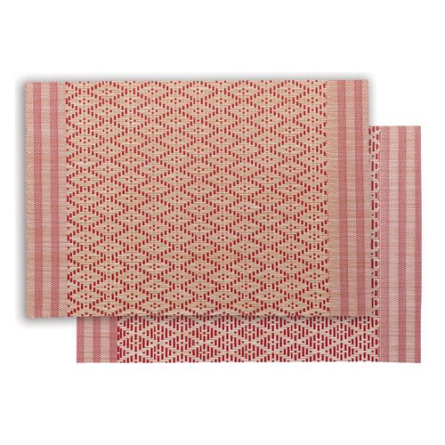 Set De Table Kadra Naturel/Rouge 33 X 45 Cm Winkler