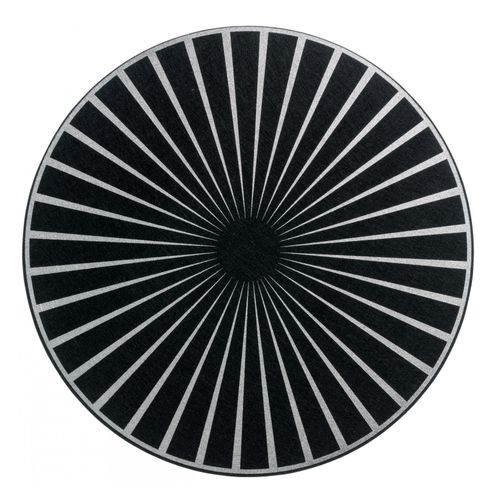 Set De Table Feutre Raini Noir/Argent Noir/Argent Diameter 40 Cm Winkler